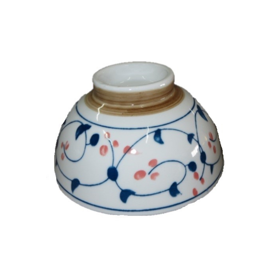 Tea Bowl Bud Arabesque Red