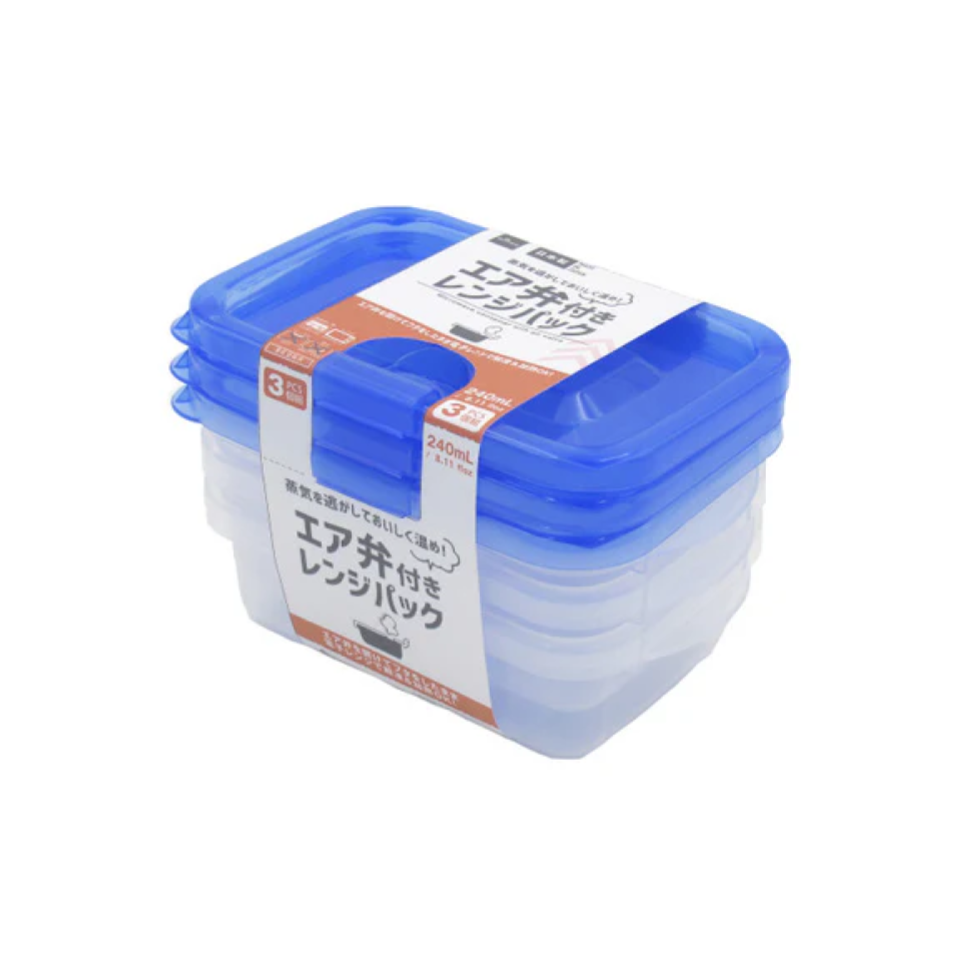 Microwave Container with Air Valve Blue