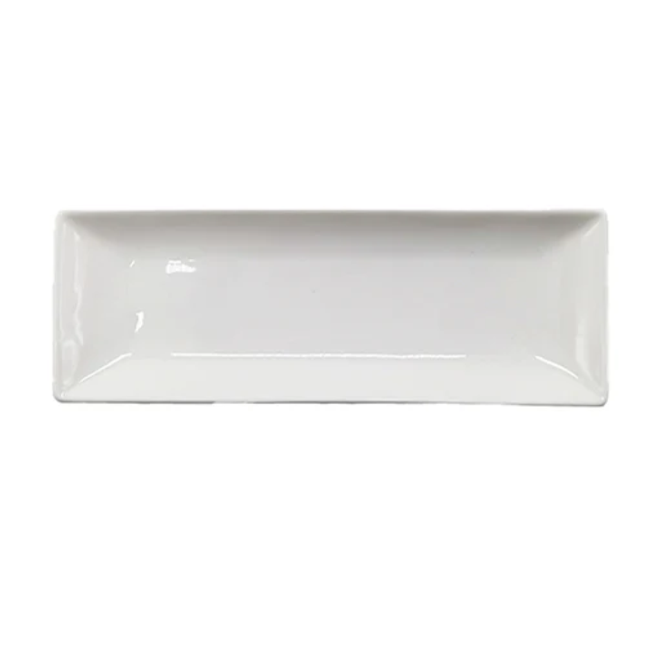 White Plate Rectangular 24cm x 8.5cm