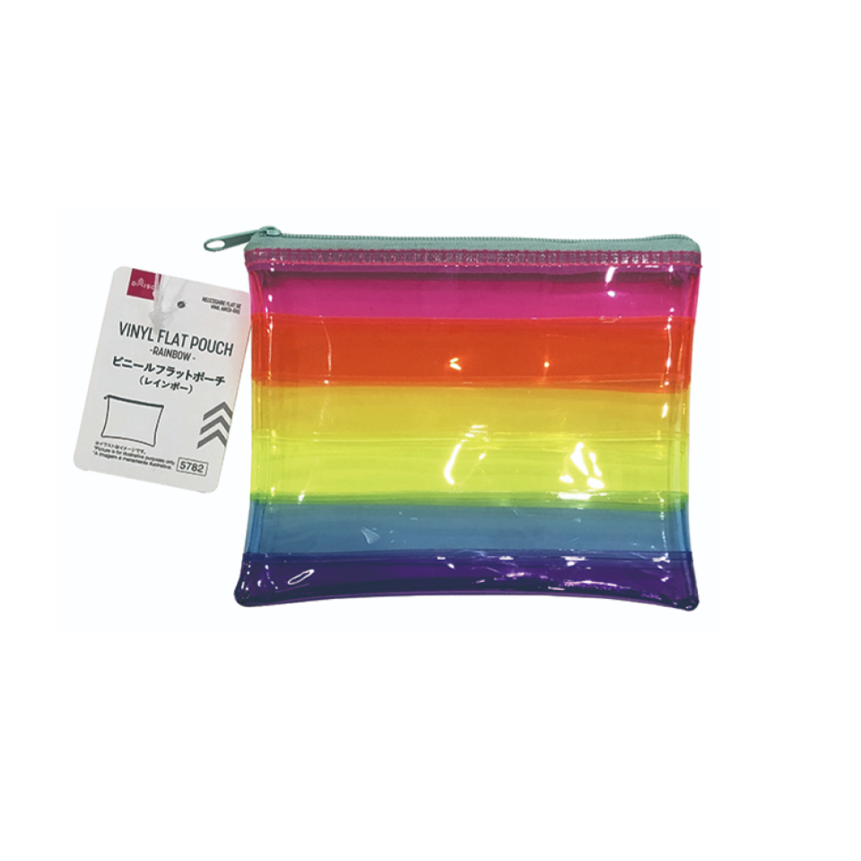 Rainbow Vinyl Flat Pouch