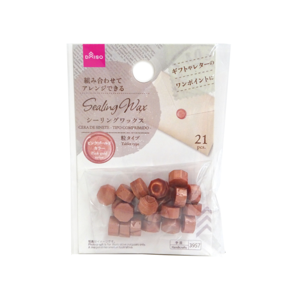 Sealing Wax Tablet Type Pink Gold