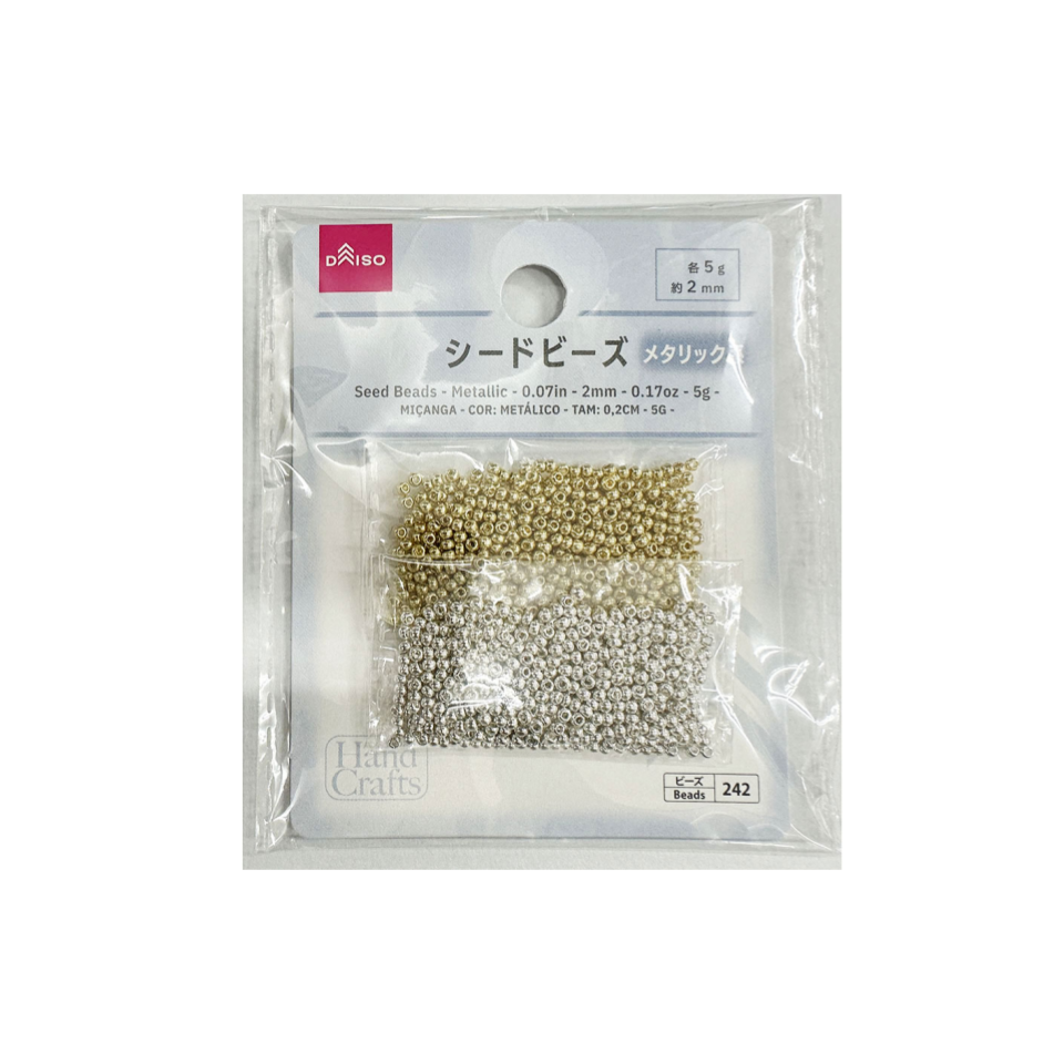 Seed Beads Metallic 2mm