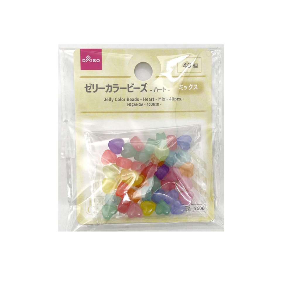Jelly Color Beads Heart Mix