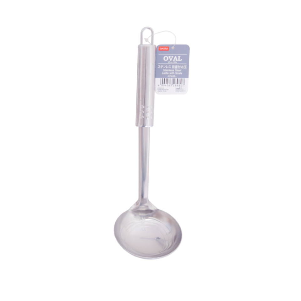 Oval Stainless Steel Ladle with Scale
