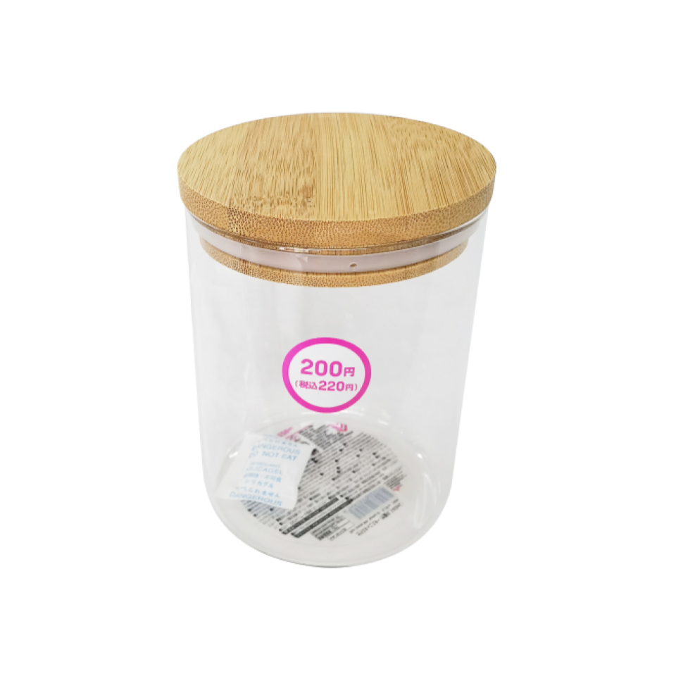 Glass Canister with Bamboo Lid 540ml