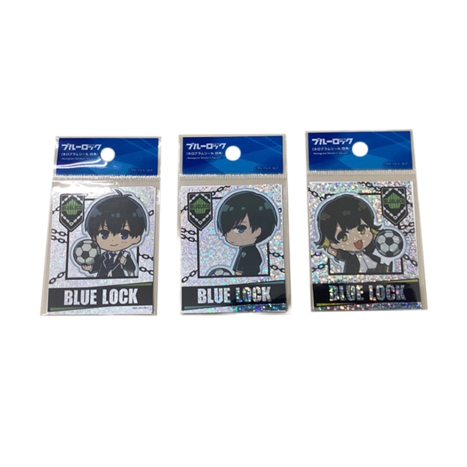 Hologram Stickers Square Blue Lock