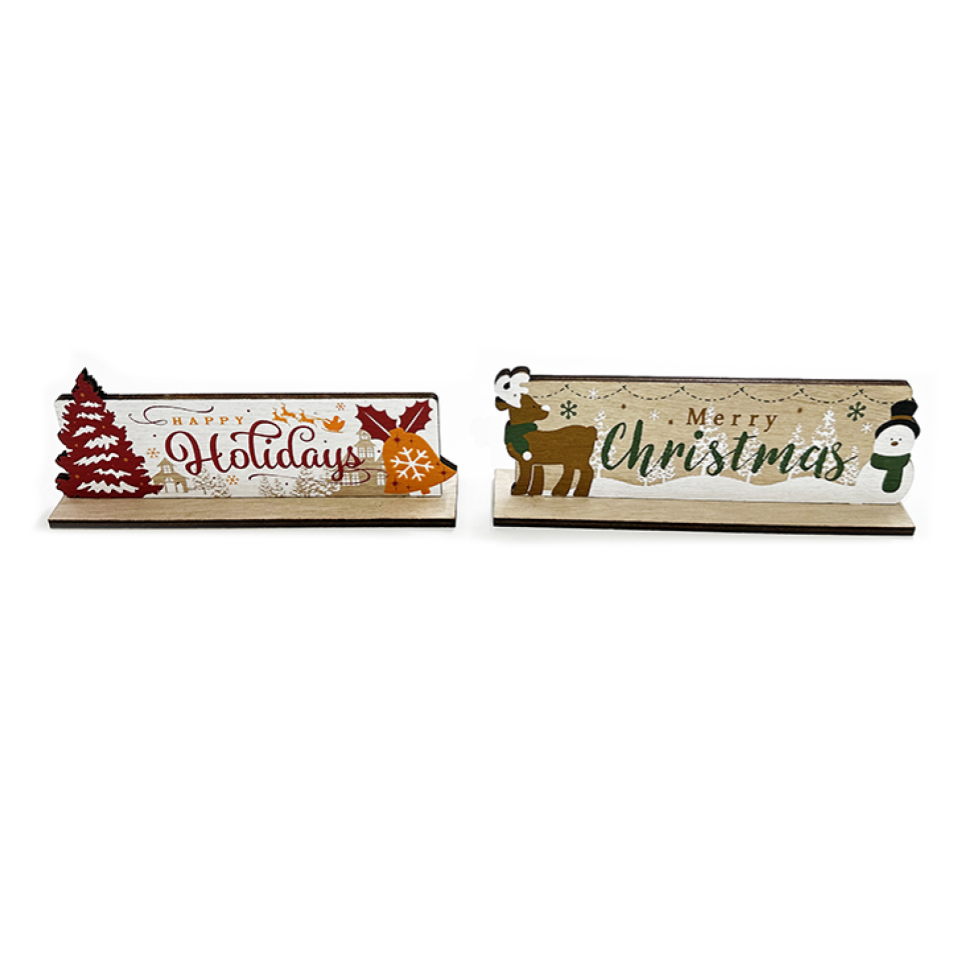 Christmas Wooden Decoration Plate