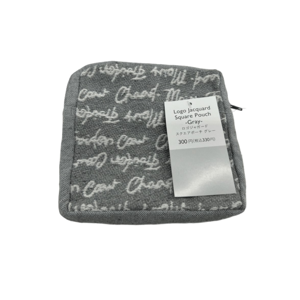 Logo Jacquard Square Pouch Grey