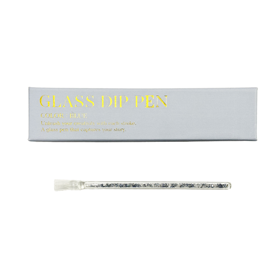 Rhinestone Glass Pen Black