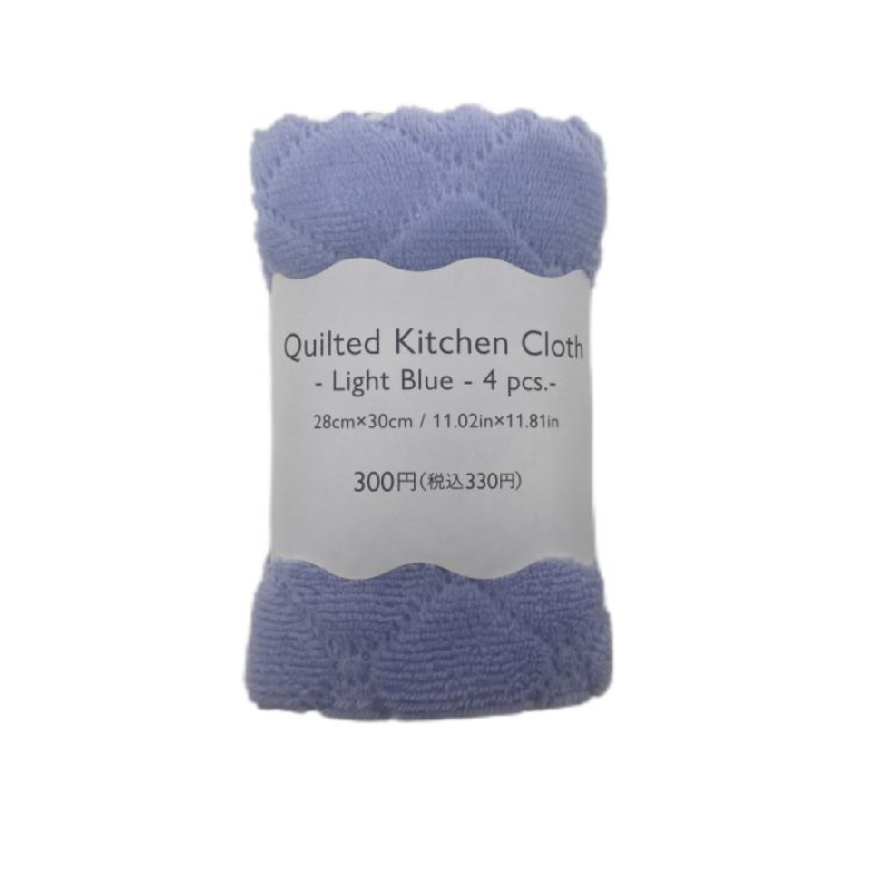 Quilted Kitchen Cloth Light Blue 4pcs