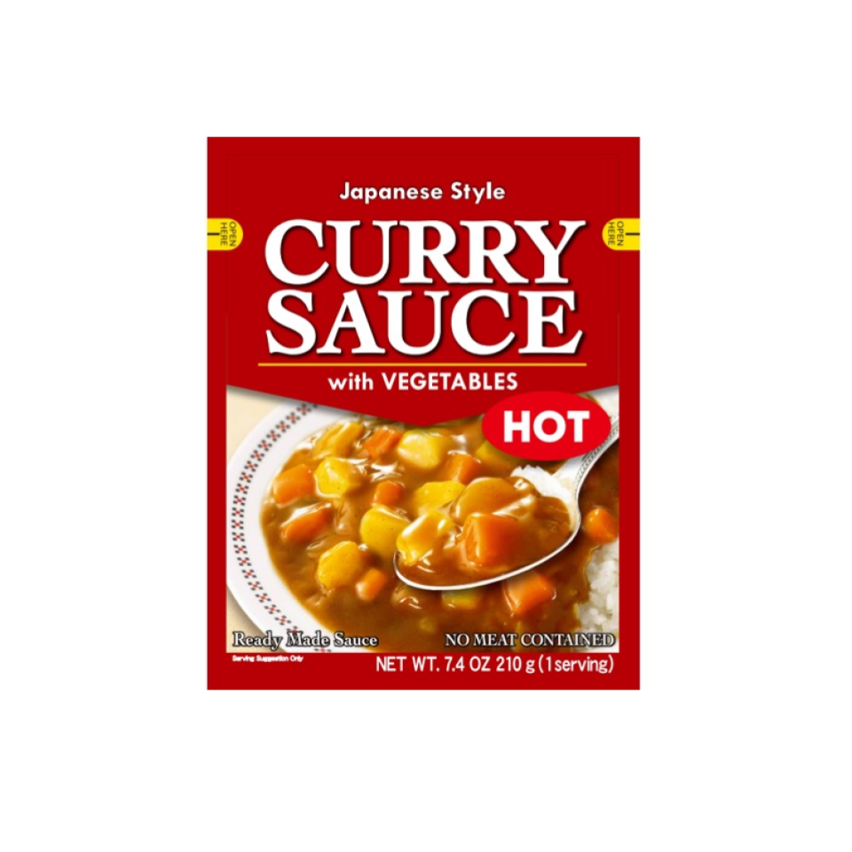 S&B Vegetable Curry Hot for Overseas Use 210g