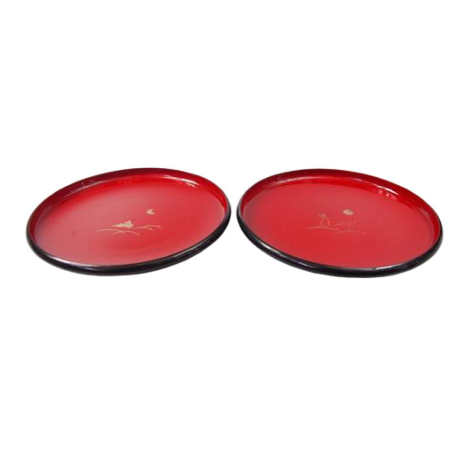 Rabbit Platter Bowl Red