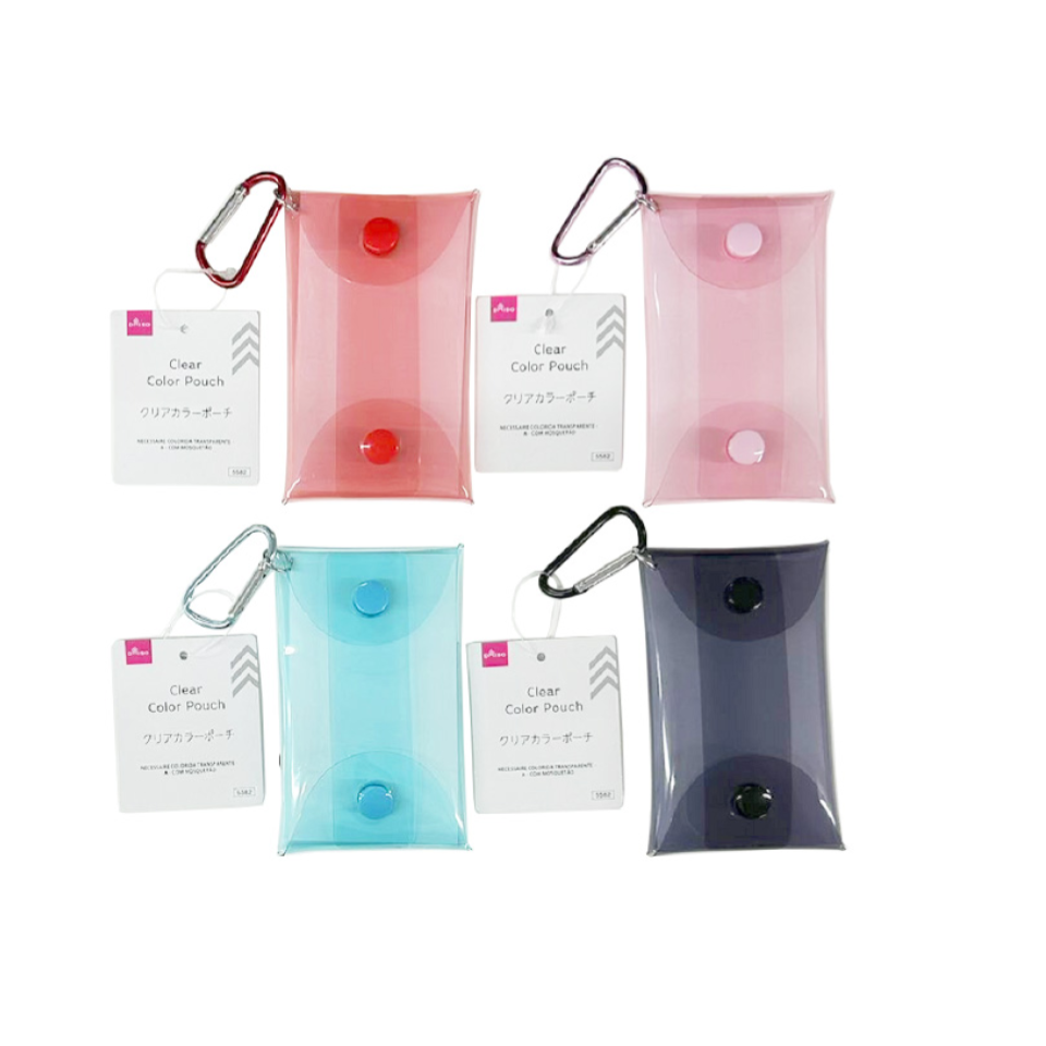 Clear Color Pouch with Carabiner A