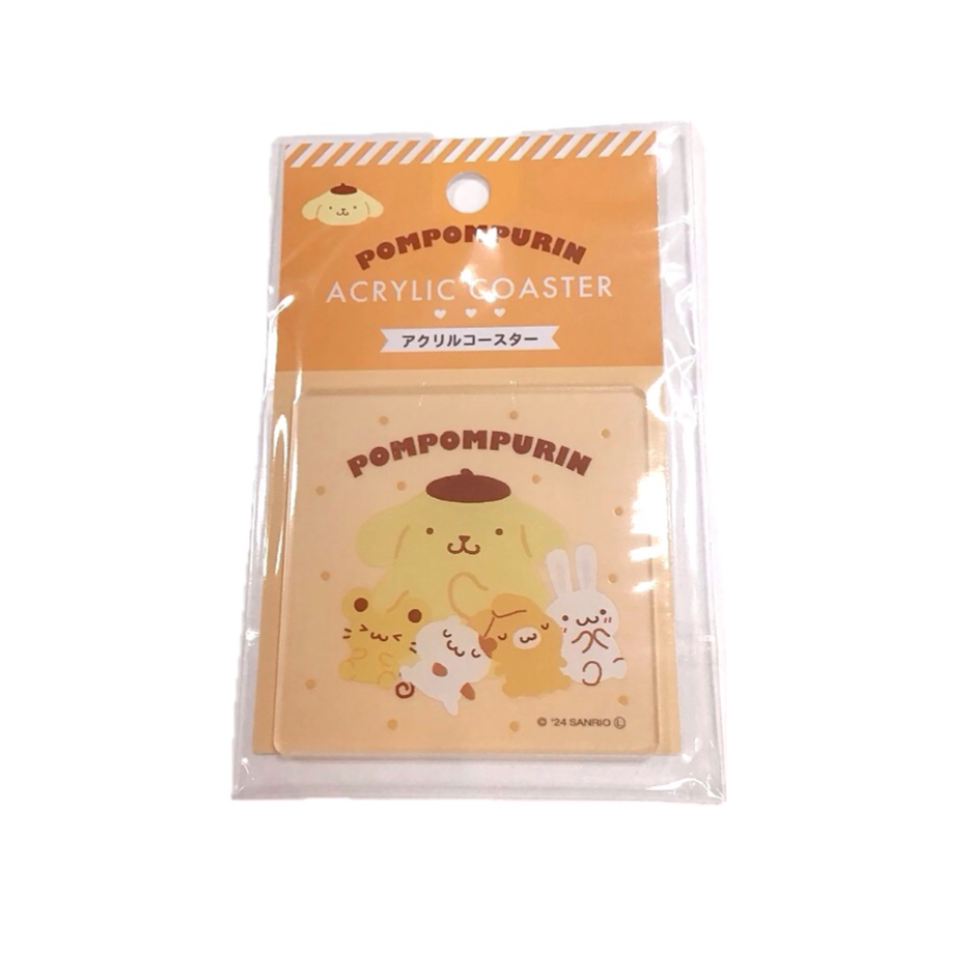 Acrylic Coaster Pompompurin Yellow