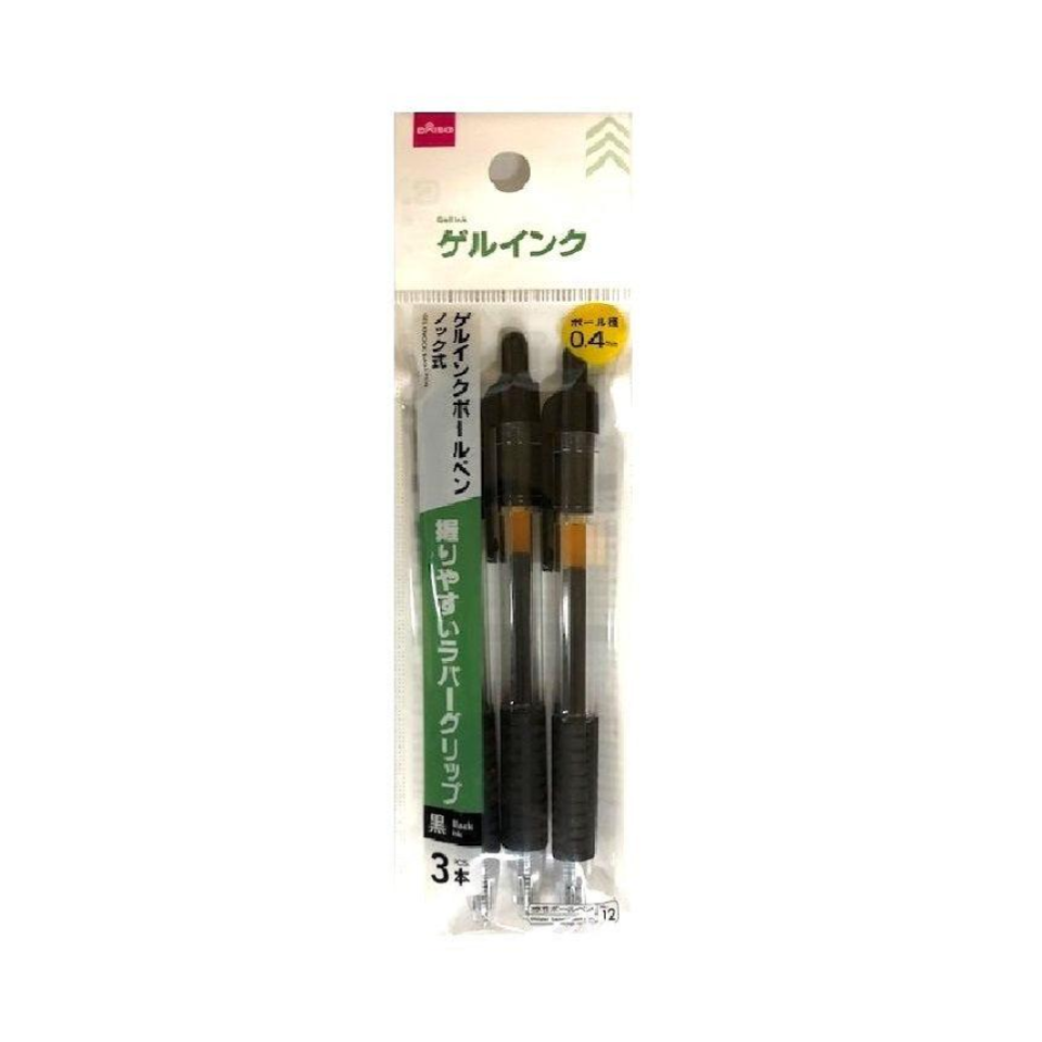 Gel Knock Ball Pen Black 0.4mm