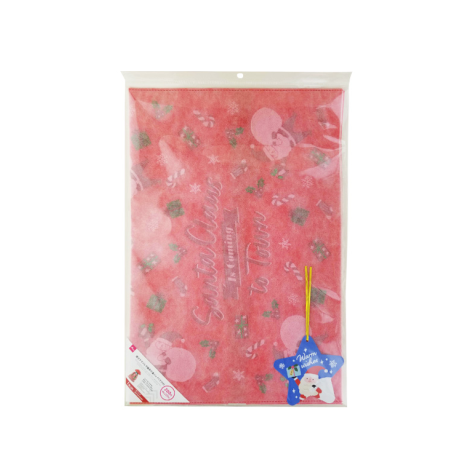 Christmas Bottom Gusset Drawstring Bag Smiling Santa 1.73ft x 2.37ft x 3.93in