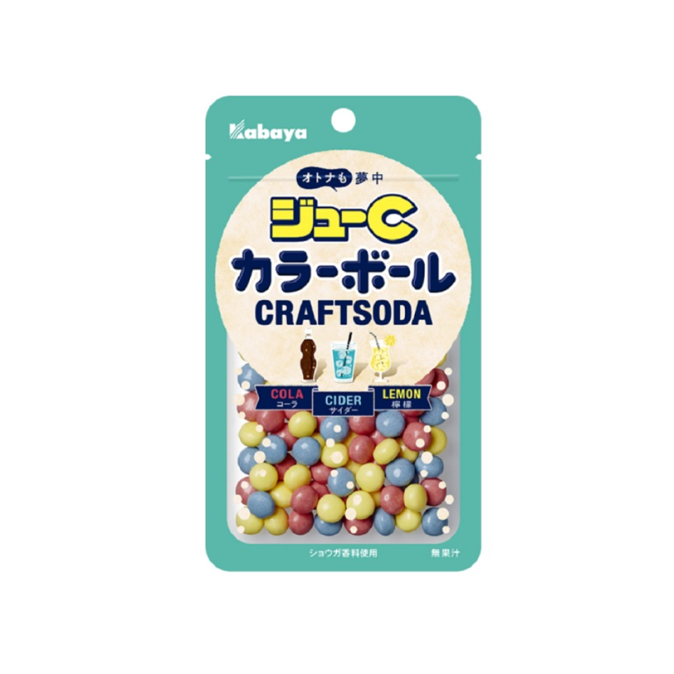 Kabaya Foods Juicy C Color Ball Craft Soda 45g