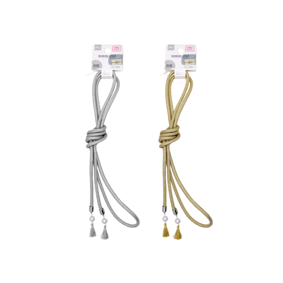 Webbing Strap Metallic and Fringe