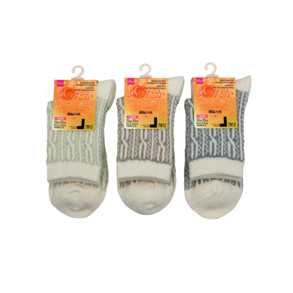 Regular Socks Fluffy Float Cable Stitch Pattern