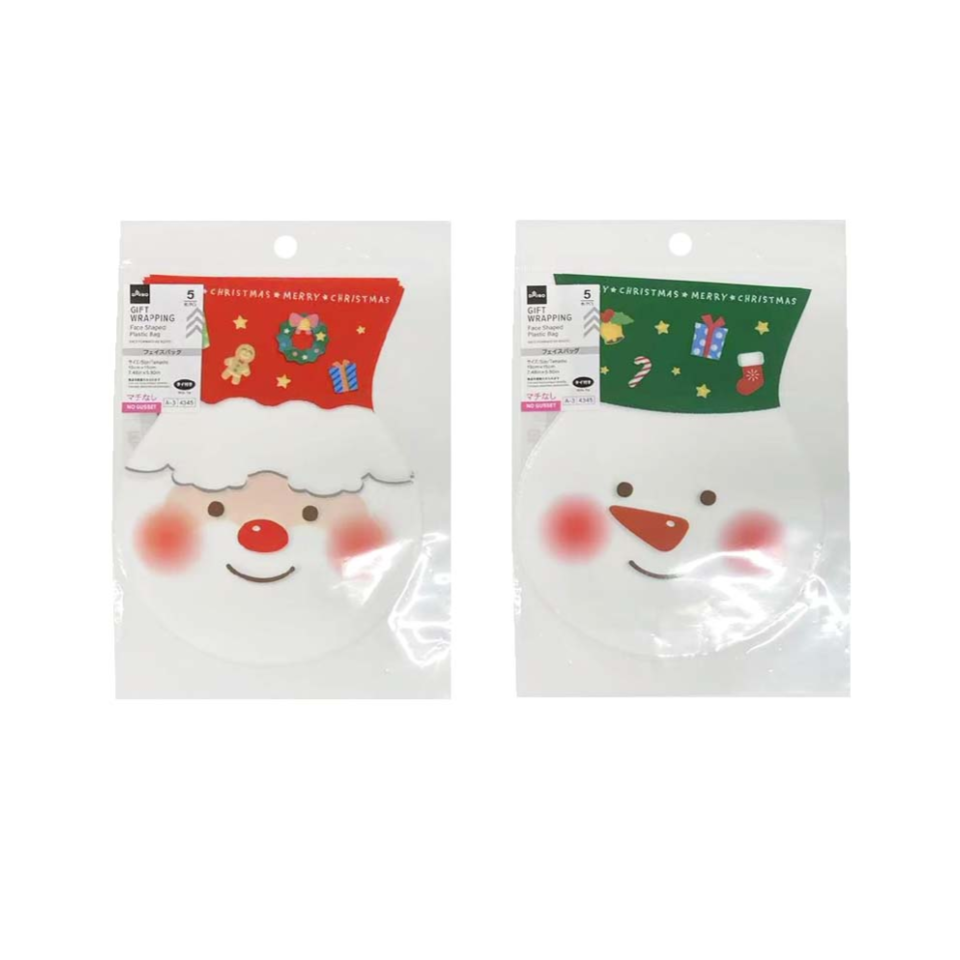 Christmas Face Shaped Plastic Bag