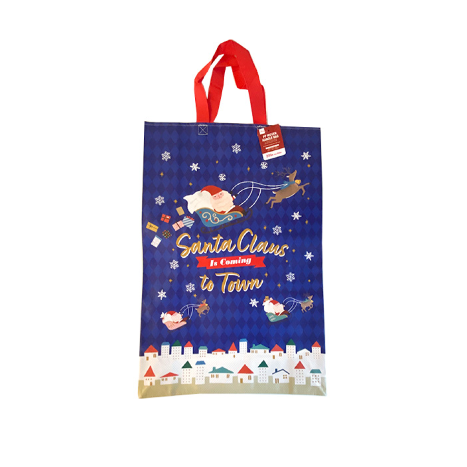 Christmas PP Woven Bag Smiling Santa 1.31ft x 1.96ft x 5.90in