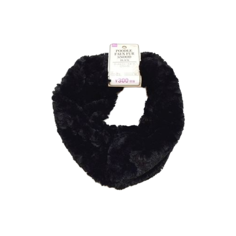 Poodle Faux Fur Snood Black