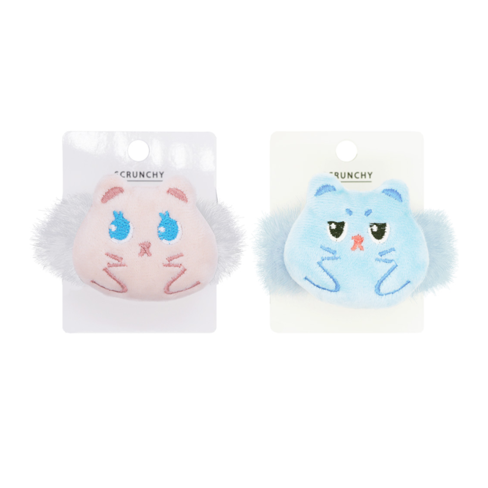 Eco Fur Scrunchie Sitting Cat