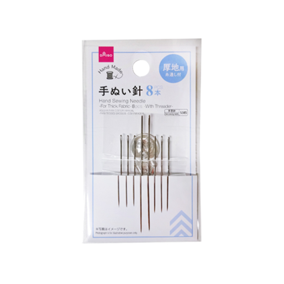 Hand Sewing Needle for Thick Fabric with Threader