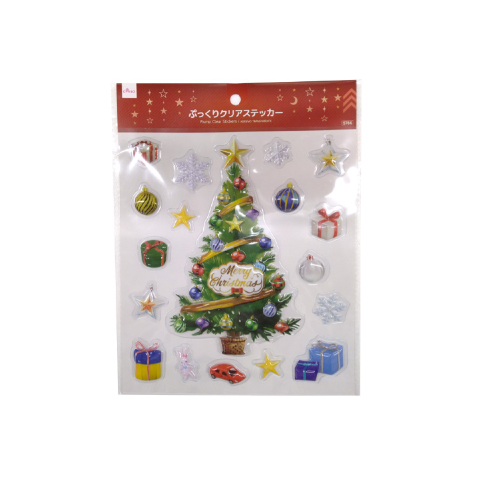Christmas Plump Clear Stickers