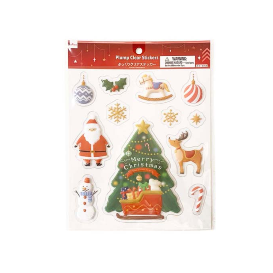 Christmas Plump Clear Stickers