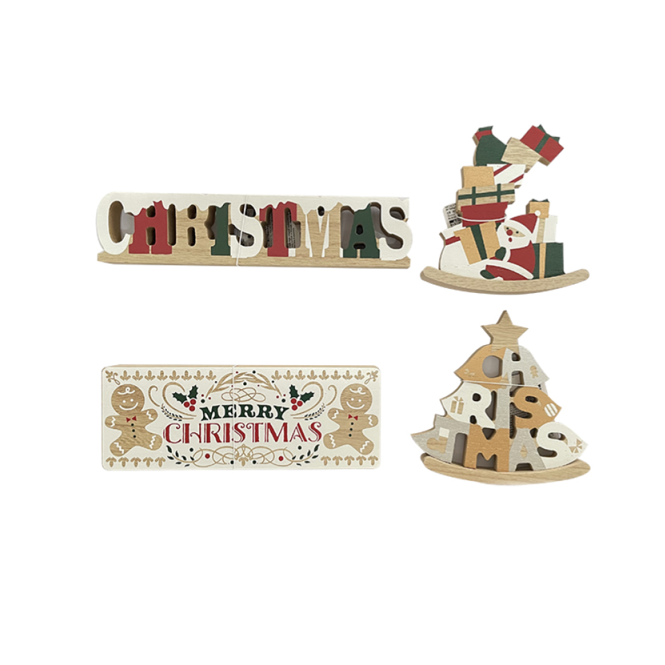 Christmas MDF Standing Plate Color