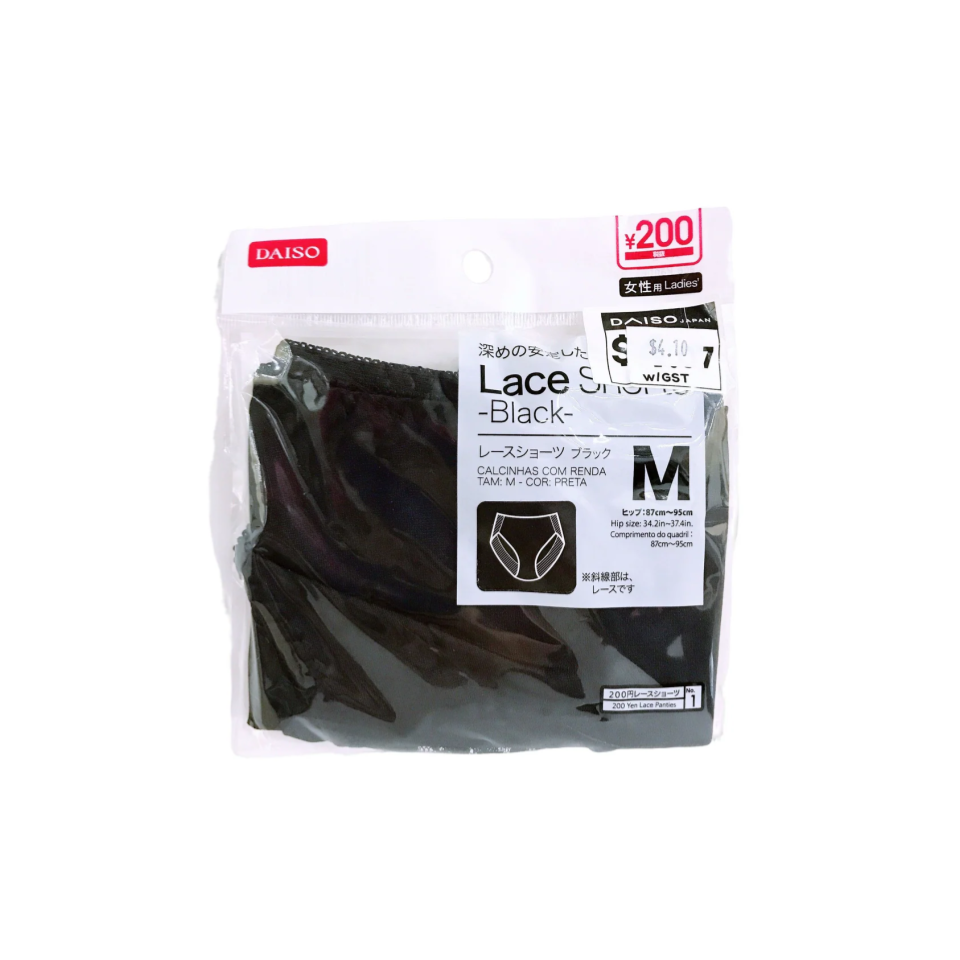 Lace Panties Black M