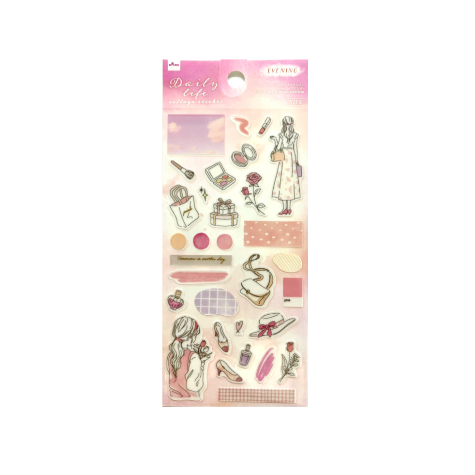 Daily Life Collage Sticker Evening