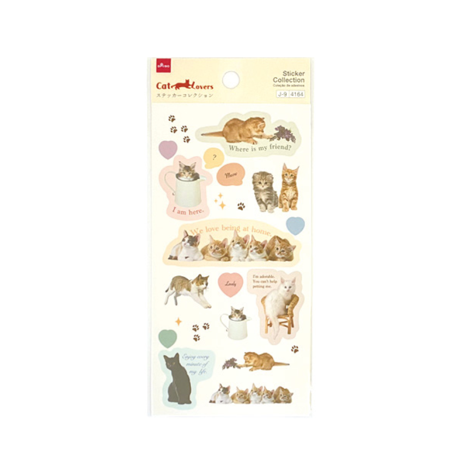 Sticker Stationery for Cats Collage