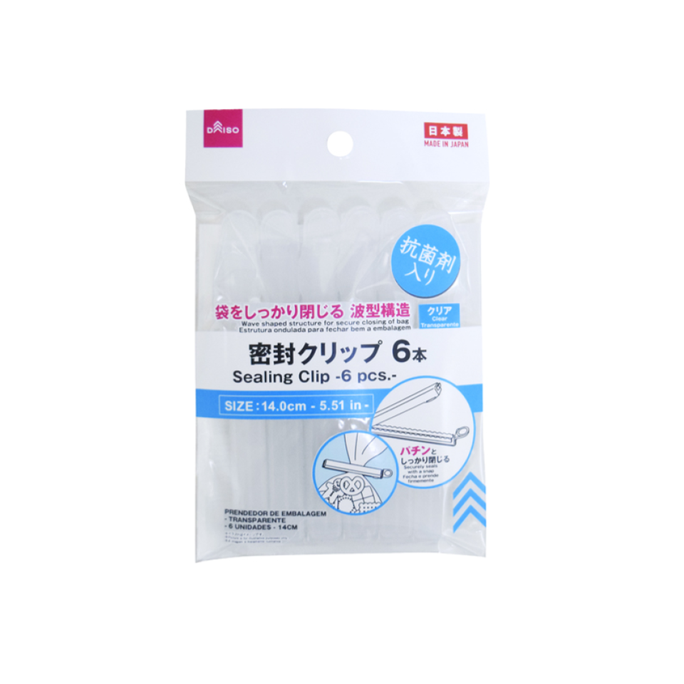 Sealing Clip Clear 14cm 6pcs