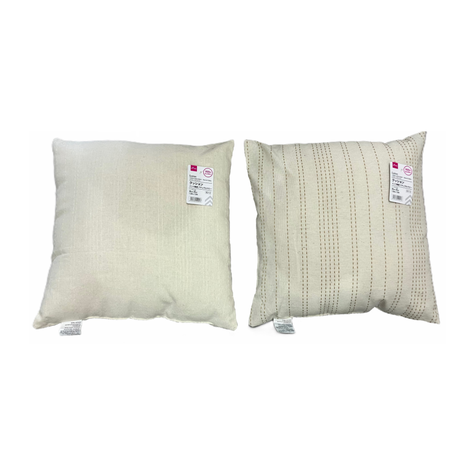 Cushion Indian Cotton Blend Natural Dobby