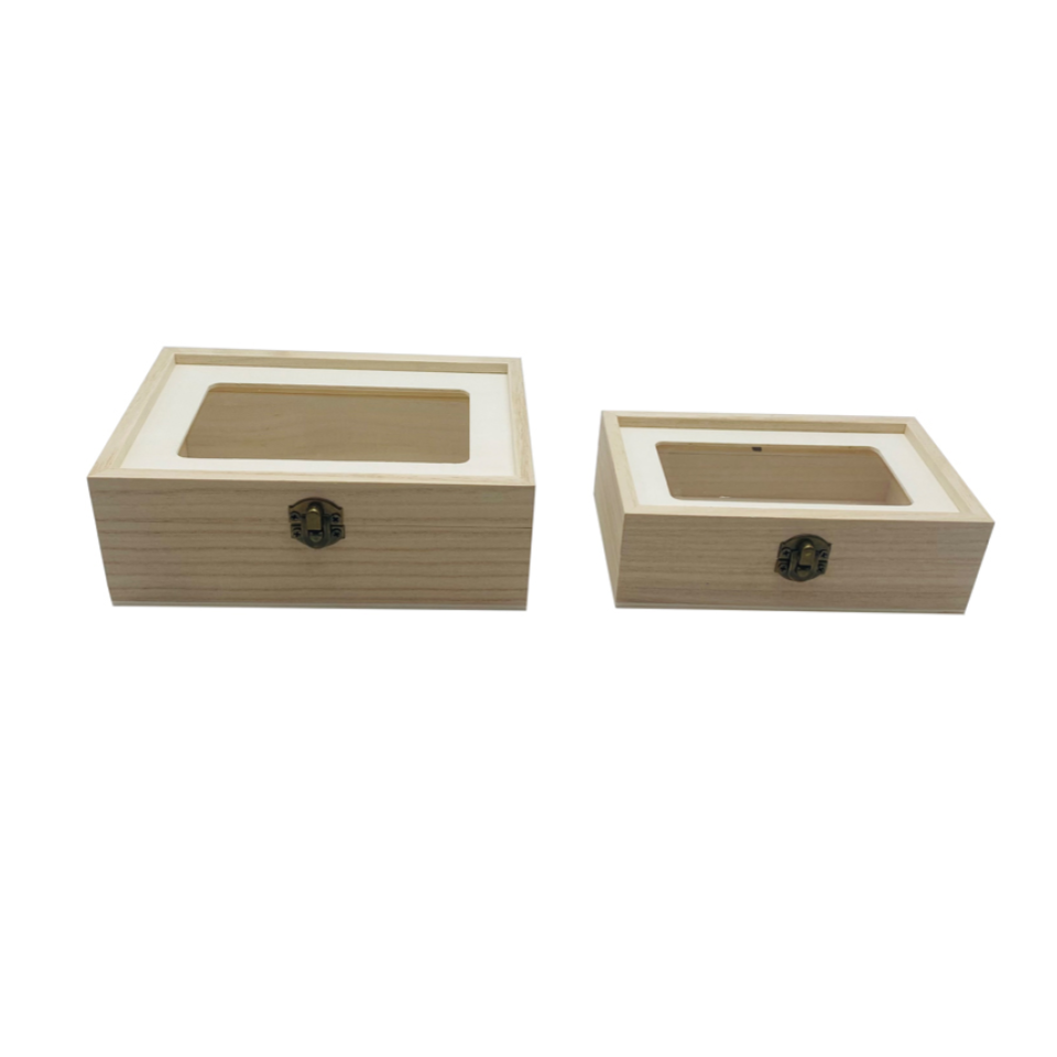 Wood Box with Lid Medium Assorted Sizes