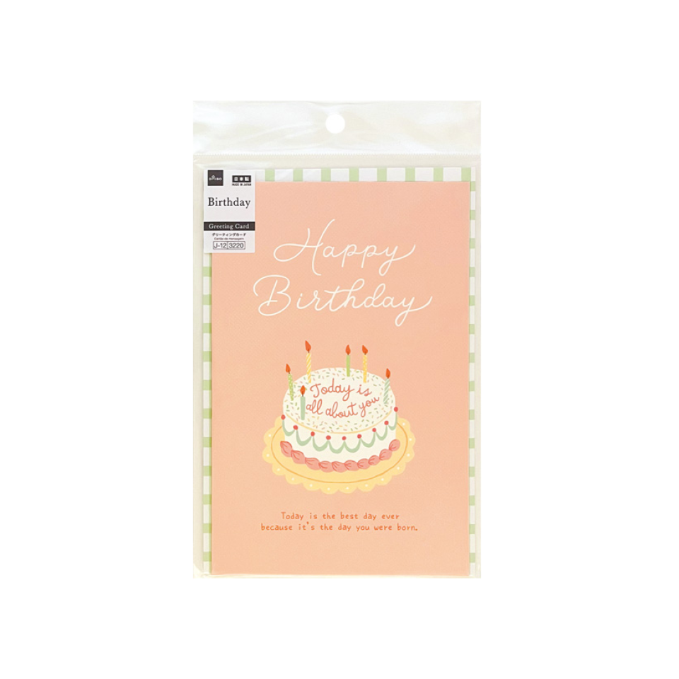 Big Greeting Card B Birthday Cake