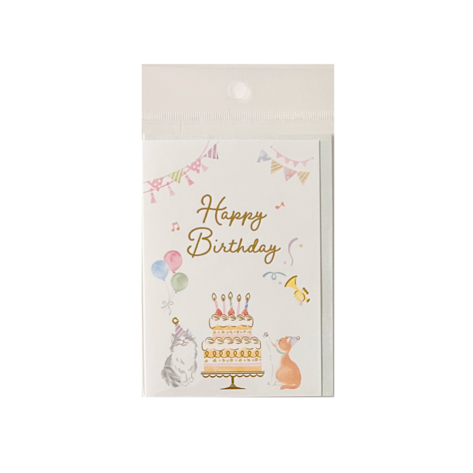 Birthday Greeting Card Noble Collection with Envelope Cats