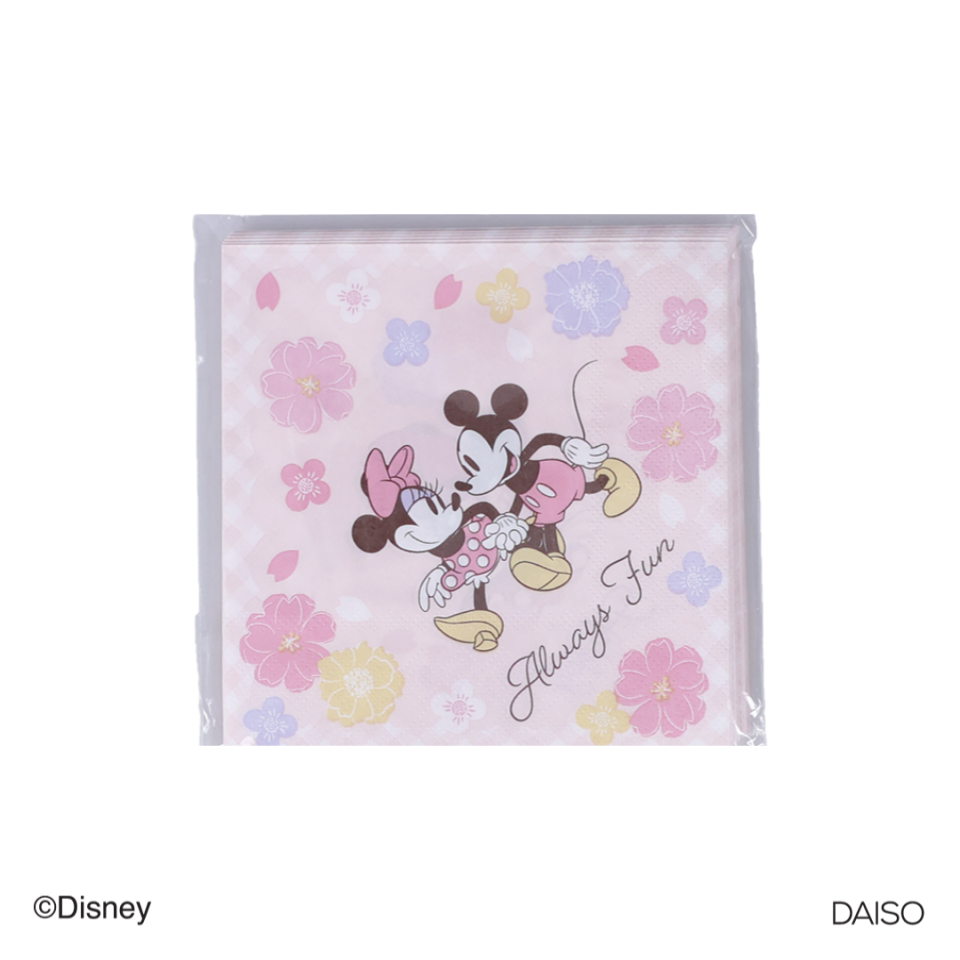 Table Paper Cherry Blossom Mickey and Minnie 25cm x 25cm