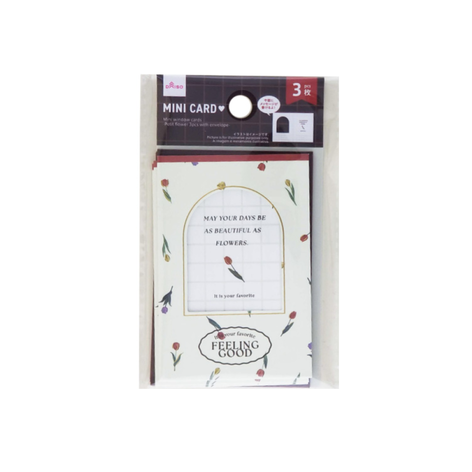 Mini Window Cards Petit Flower with Envelope