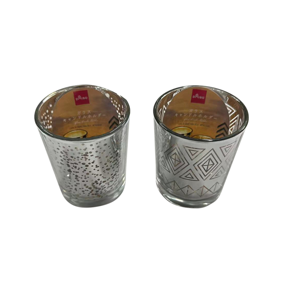 Glass Candle Holder Plating Type