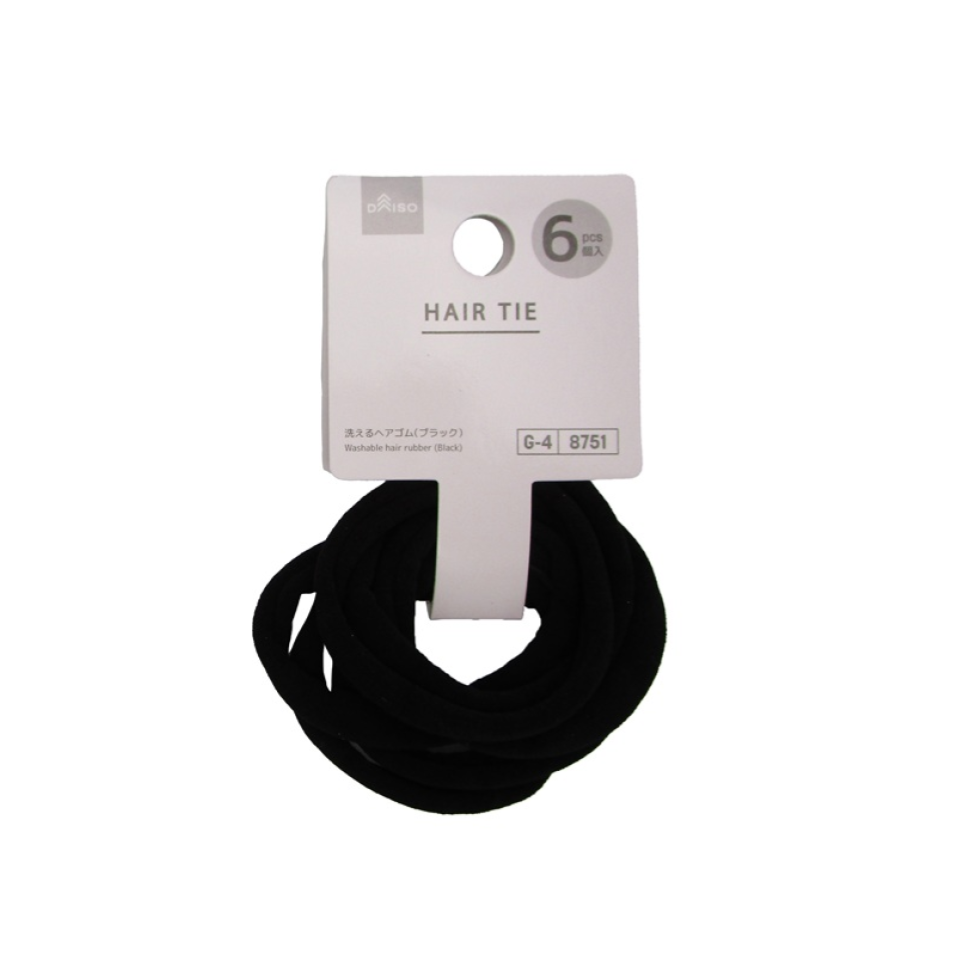 Washable Hair Rubber Black