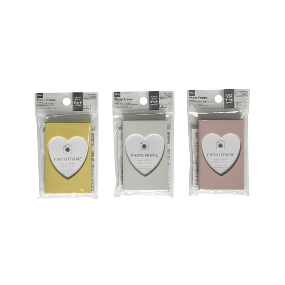 Aluminum Photo Frame Heart Instax Mini Print Size