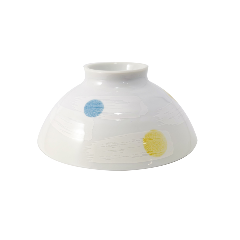 Minoyaki Ohira Bowl Dot Blue