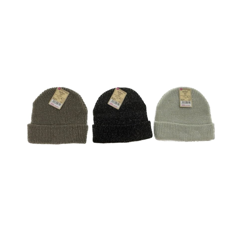 Rib Knit Hat Glitter