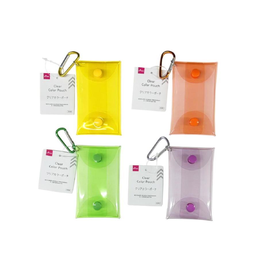 Clear Color Pouch with Carabiner B