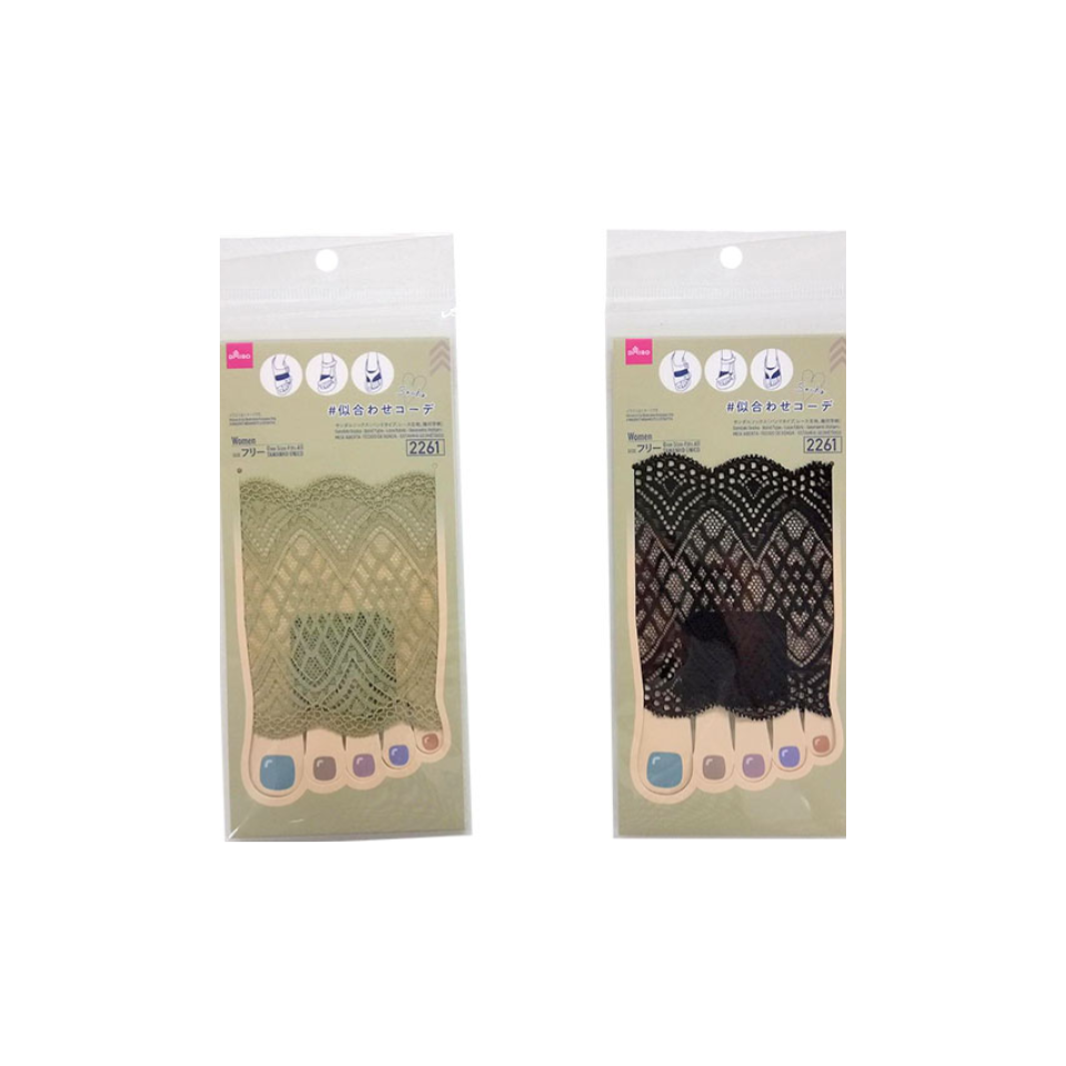 Sandals Socks Band Type Lace Fabric Geometric Pattern