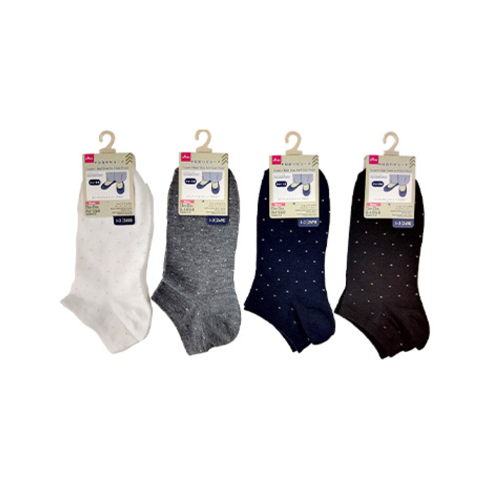 Adult Ladies Short Socks Glitter Dots