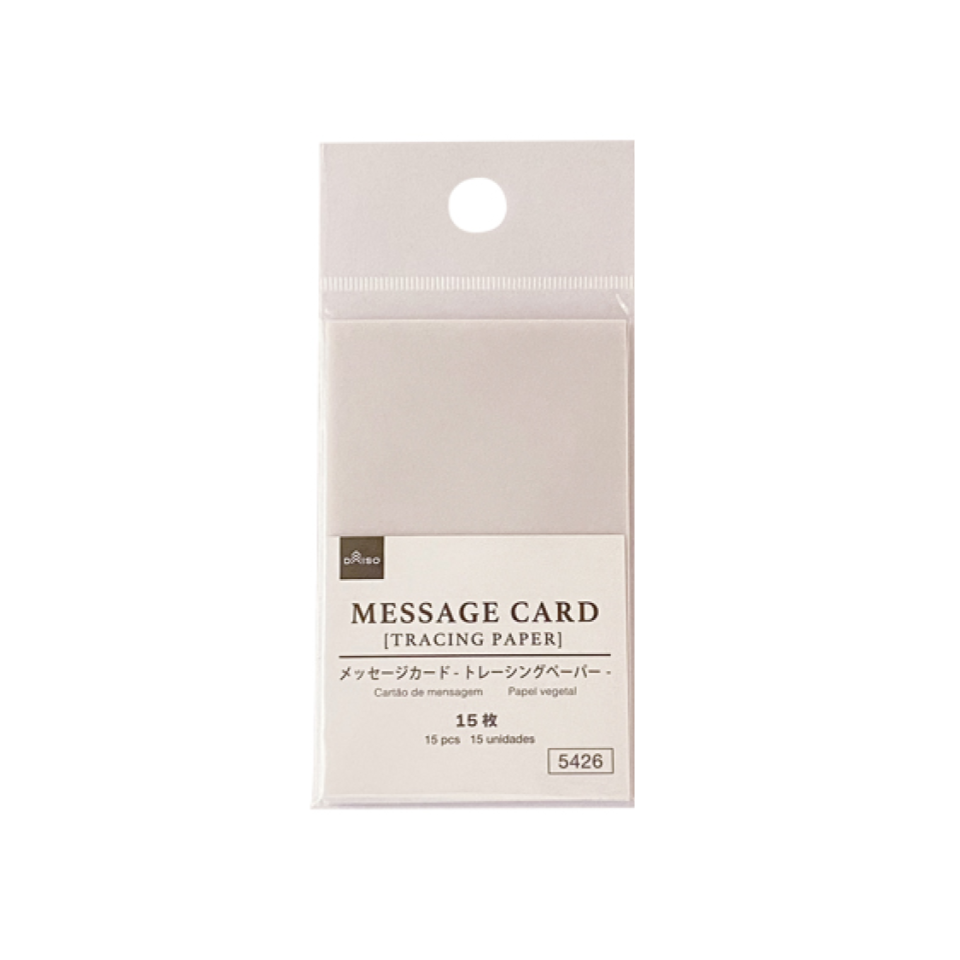 Message Card Tracing Paper